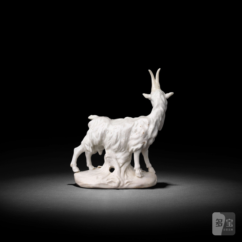 A Derby white 'Dry Edge' model of a billy goat, circa 1754-55 - 图3